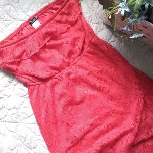 Orange trixxi high low strapless dress